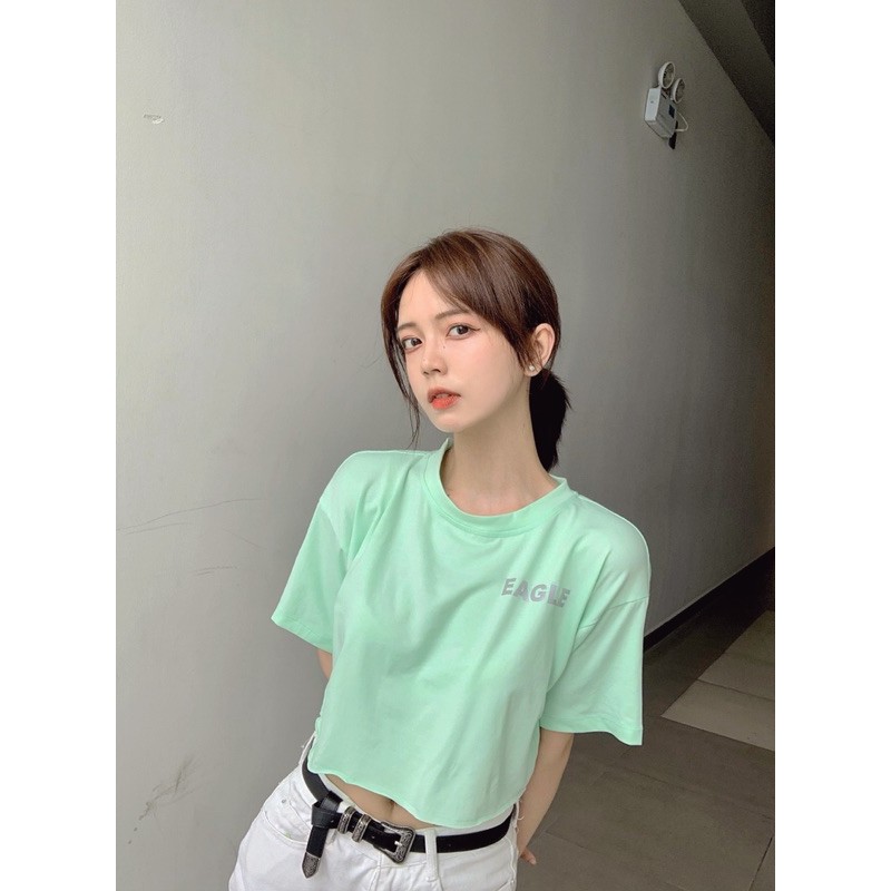 ÁO THUN CROPTOP NỮ MÀU XANH MINT