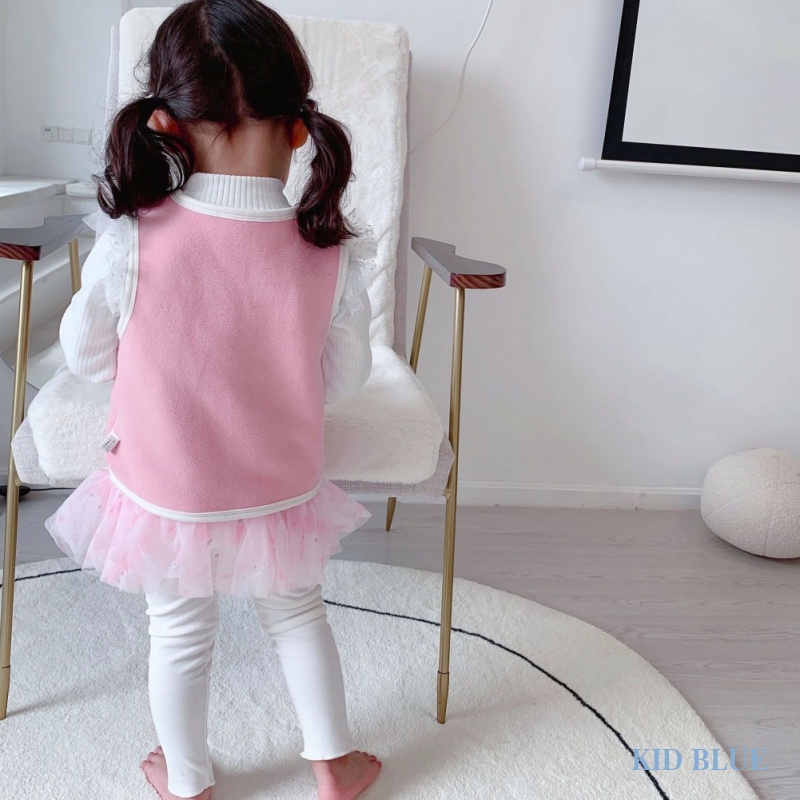 Quần Legging Phối Lưới In Hoạt Hình Kiểu Hàn Quốc Thời Trang Thu Đông Cho Bé Gái