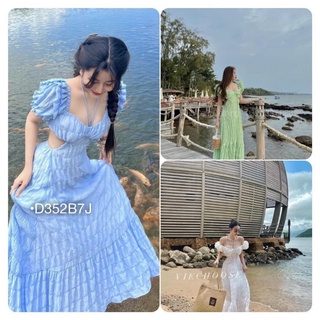 [BIGSIZE] Đầm Maxi Cao Cấp Nữ Đi Biển, Váy Đũi Xòe Hở Eo Bo Chun Tay Phồng Dáng Dài Bèo Đuôi Cá Vải Đũi Xốp Co Dãn