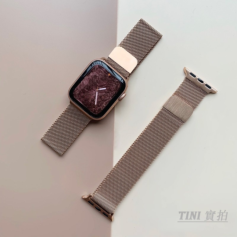 For iWatch Series 8 7 6 5 4 3 2 SE S8 Fine Mesh Magnetic Strap Stainless Steel Milanese Strap 49mm 38mm 40mm 41mm 42mm 44mm 45mm iwatch Strap