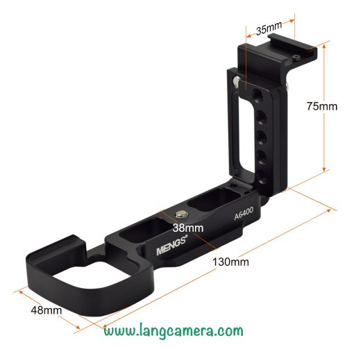 Đế Máy Ảnh (L-Plate) Sony A6400 - Đế Kim Loại Hiệu Mengs Cực Chuẩn