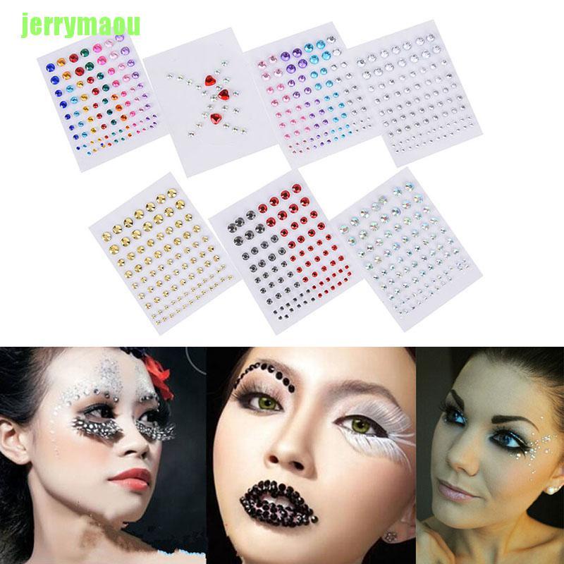 [JERU] New Jewel Eyes Makeup Crystal Eyes Sticker Tattoo Diamond Glitter Makeup Sticker ERHZ