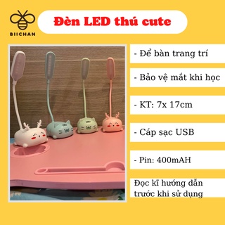 Đèn led để bàn hình thú sạc pin biichan shop