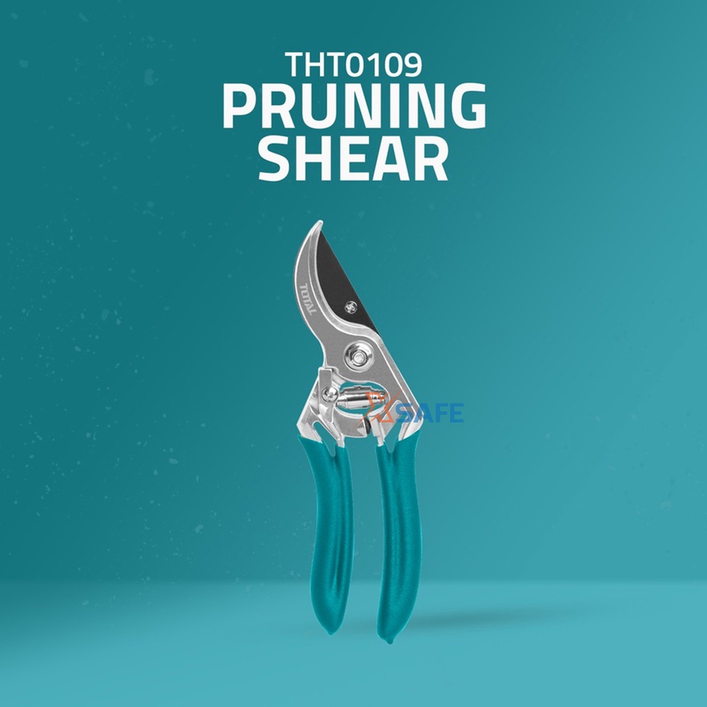 Kéo cắt tỉa cây TOTAL THT0109 8&quot; kéo cắt cành, tỉa cây cảnh, cây ăn trái, tỉa lá chuyên dụng, làm vườn có trợ lực lò xo