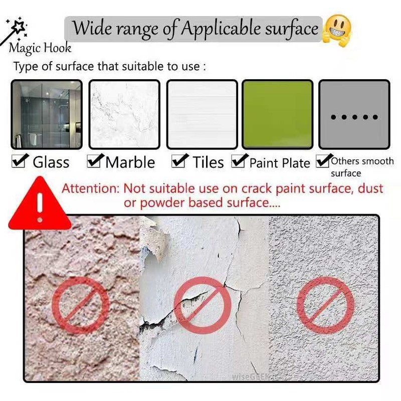 Set 5 móc dán treo tường để cây lau nhà khăn lau đồ dùng nhà bếp phòng tắm