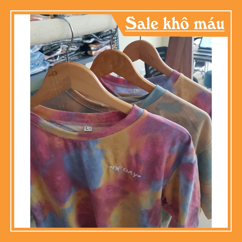 Áo thun OF DAY tay lỡ loang màu form rộng hàng đẹp siêu hot- A21 | BigBuy360 - bigbuy360.vn