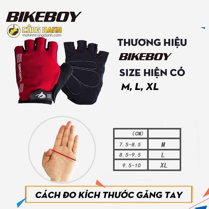 Găng tay xe đạp BIKEBOY, Găng tay xe đạp chuyên dụng hở ngón cao cấp