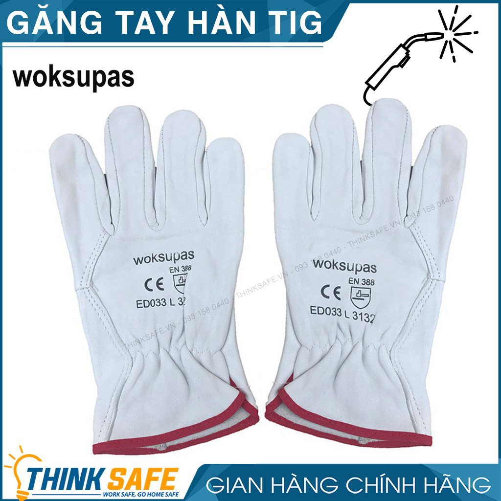 Găng tay chịu nhiệt Thinksafe, bao tay lao động hàn tig, chống nóng, ôm tay dễ thao tác, thợ hàn chuyên dùng - Woksupas