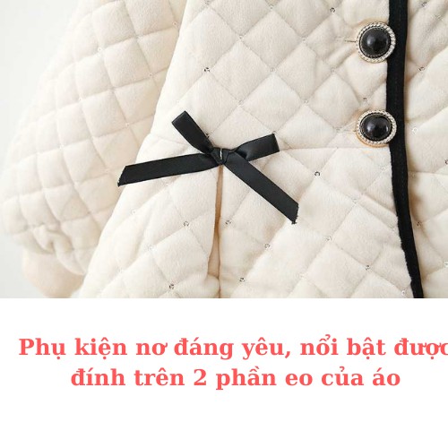 Áo khoác bé gái, áo khoác lót nỉ dáng dài phong cách Hàn Quốc dành cho bé yêu Xu Xu Kids size từ 9 đến 17kg