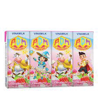 Sữa dinh dưỡng Hương Dâu Vinamilk ADM - Lốc 4 Hộp 180ml