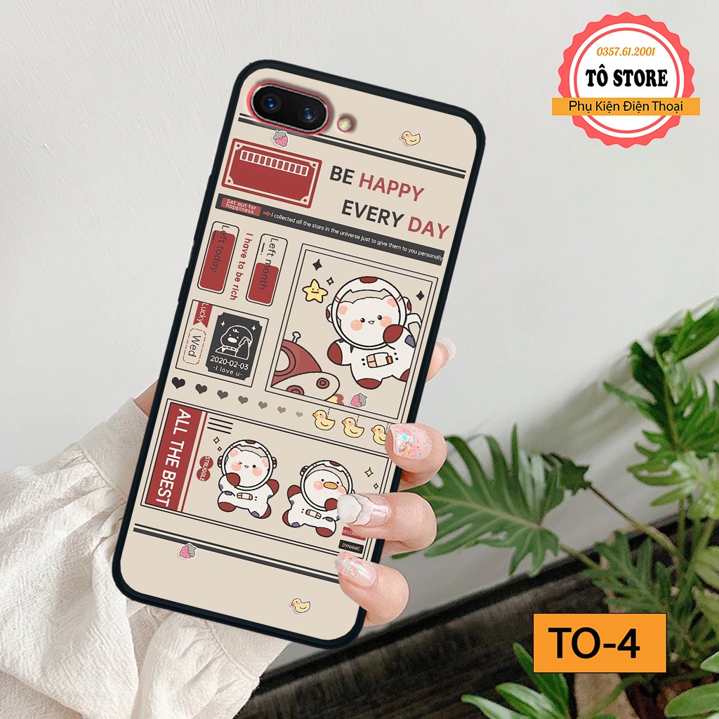 Ốp lưng Oppo A3S / Oppo A1k / Realme C1 / Realme C2 in hình phi hành gia vũ trụ cá tính độc đáo hot nhất năm