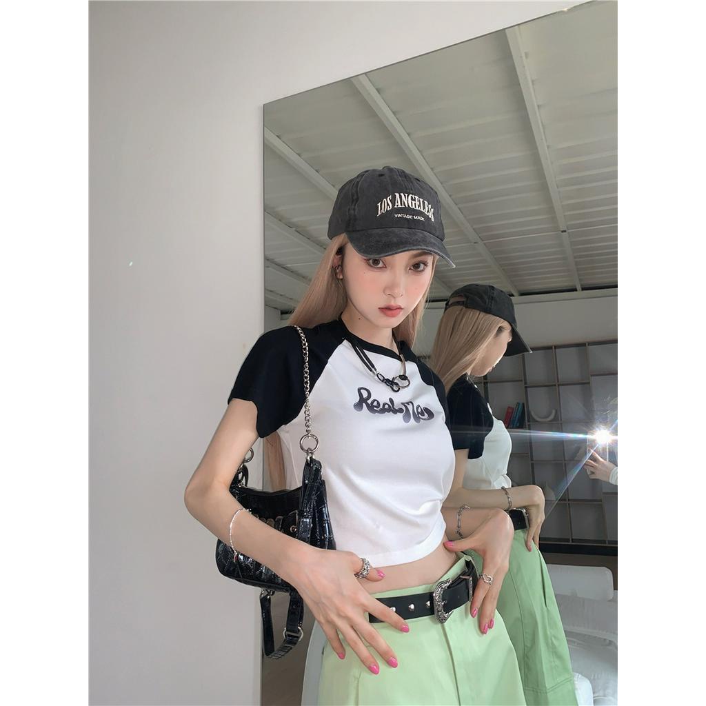 Áo Thun Ngắn Tay Dáng Ôm In Chữ Thời Trang 63930