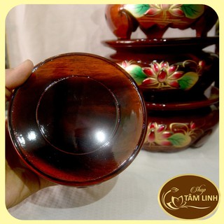 Đôn Gỗ Tròn Hoa Sen Nổi (đặt bàn thờ,kê tượng,bình hoa...) Nhiều Cỡ