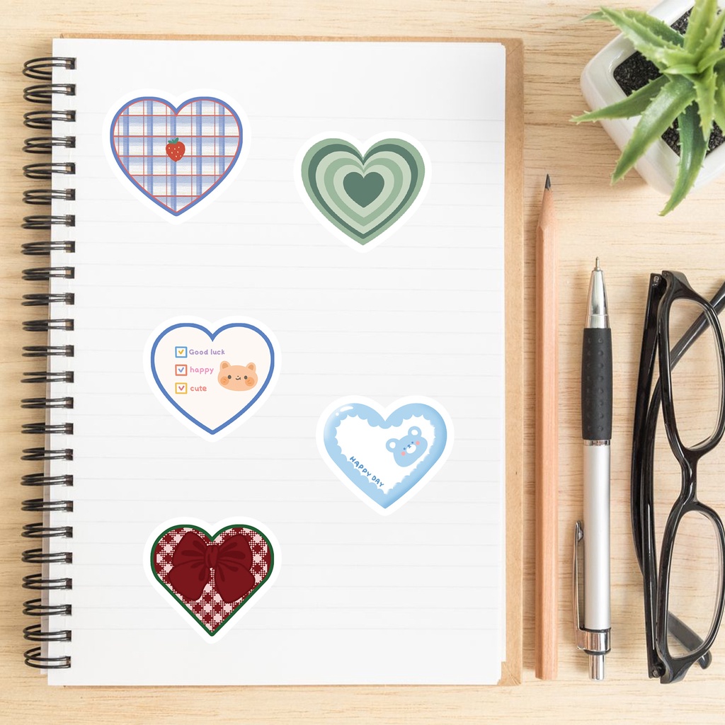 Set 100/50 Sticker Chống Thấm Nước Hình Gấu Hoạt Hình Dễ Thương Dán Trang Trí Điện Thoại