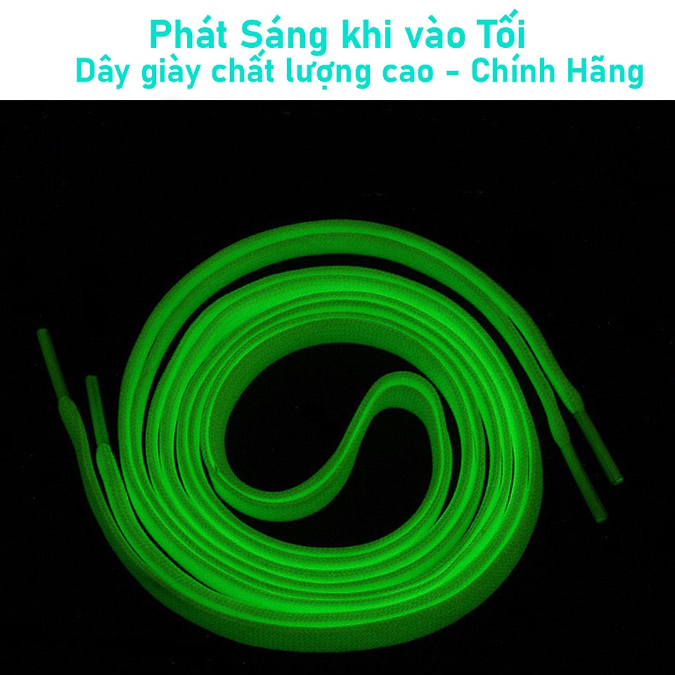 Dây Giày Phát Sáng Dạ Quang Dẹp Cao Cấp Chính Hãng MINSU M1715 Dùng Cho Giày Thể Thao Sneaker Dài 1m2 120cm
