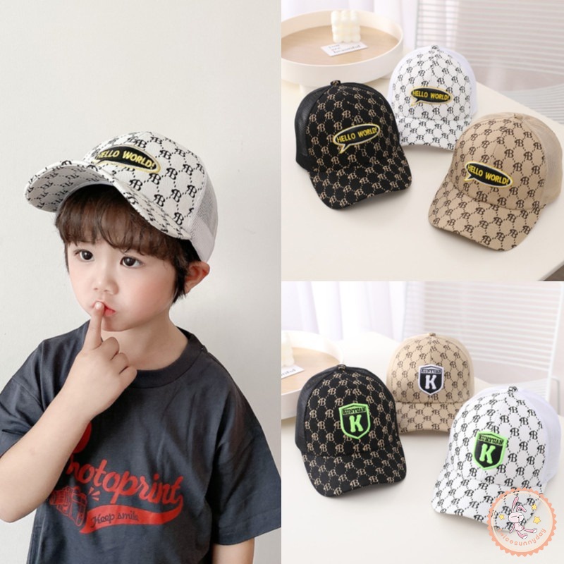 Mũ Lưỡi Trai Phối Lưới In Chữ Thời Trang Mùa Hè Cho Bé Trai Và Gái