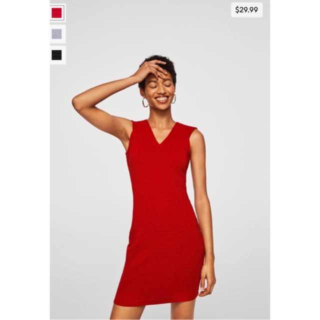 ĐẦM CỔ V BODY ĐẦM MANGO XUẤT XỊN