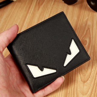 Leather wallet with unique interesting eye pattern