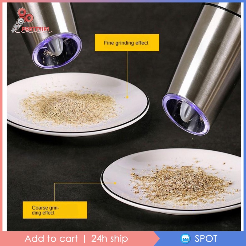[Prettyia1] Máy Xay Tiêu Bằng Điện Màu Đen
