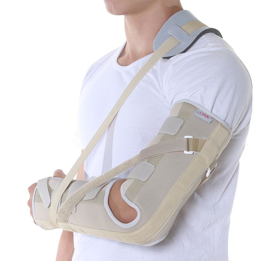 NẸP KHUỶU TAY ORBE H3 hỗ trợ cố định gãy xương, bong gân dưới xương cánh tay, khớp khuỷu tay