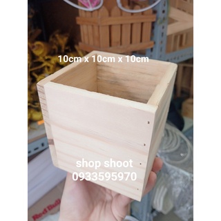Hộp gỗ vuông 10 cm  - 15cm