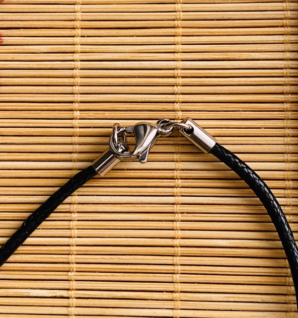 Vòng dây da và dây dù đeo cổ khoá inox siêu bền