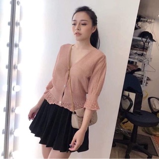 Áo len cổ v siêu xinh