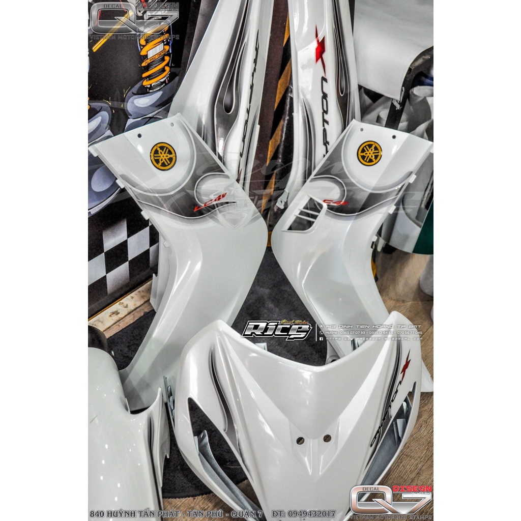 TEM RỜI EXCITER 2010 LỬA - XE TRẮNG