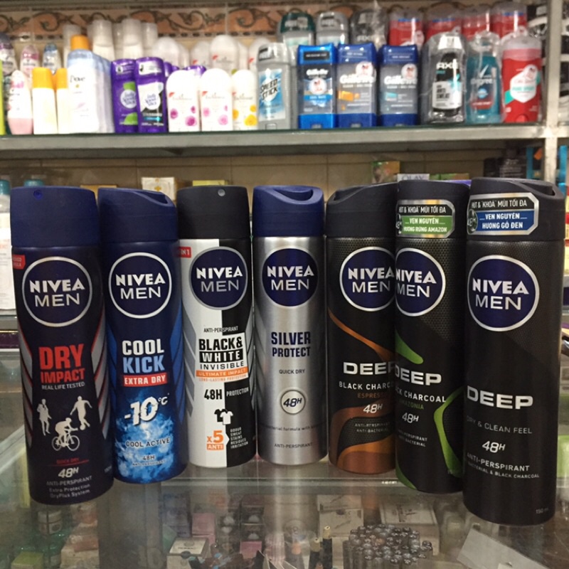 Xịt khử mùi nam Nivea Men đủ mùi 150ml