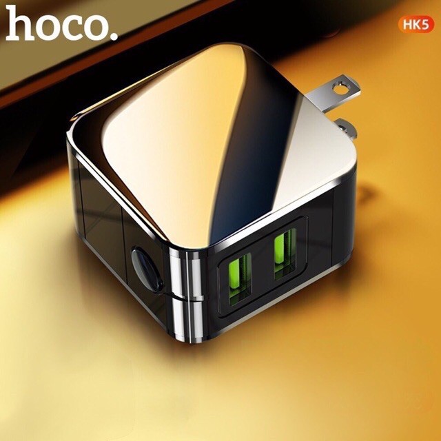 💎CHÍNH HÃNG💎 Củ Sạc Nhanh Tự Ngắt Khi Đầy Pin Hoco HK5, 2 Cổng USB 2.4A