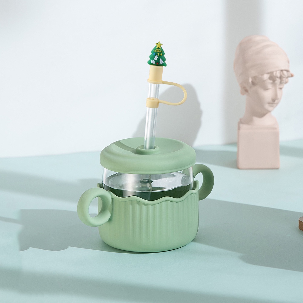 Nắp Ống Hút Bằng Thép Không Gỉ Dễ Thương Chống Bụi Có Thể Tháo Rời