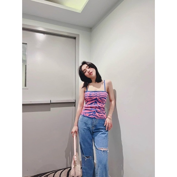 Áo 2 Dây Da Beo Croptop