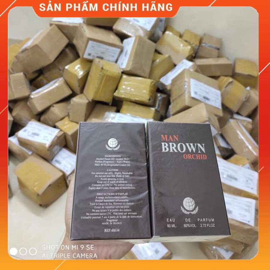 [FREE SHIP] Nước Hoa Nam DARK BROWN 80ml Hương Gỗ Thơm