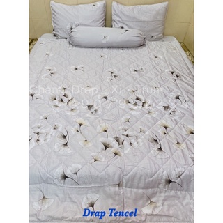Set 5 món chăn drap vỏ gối vải tencel mềm mịn bán cực chạy hàng