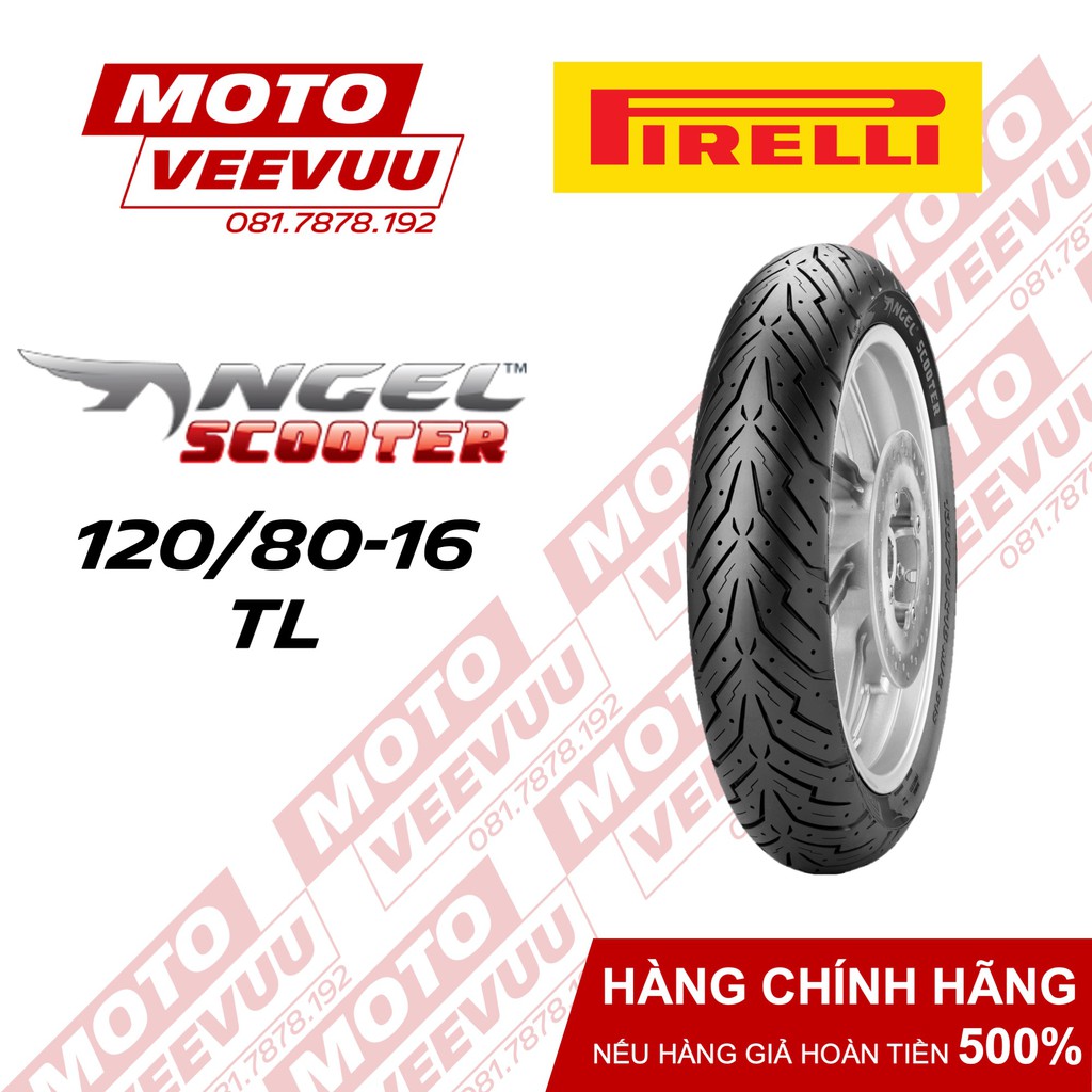 Vỏ lốp xe máy Pirelli 120/80-16 TL Angel Scooter (Lốp không ruột)