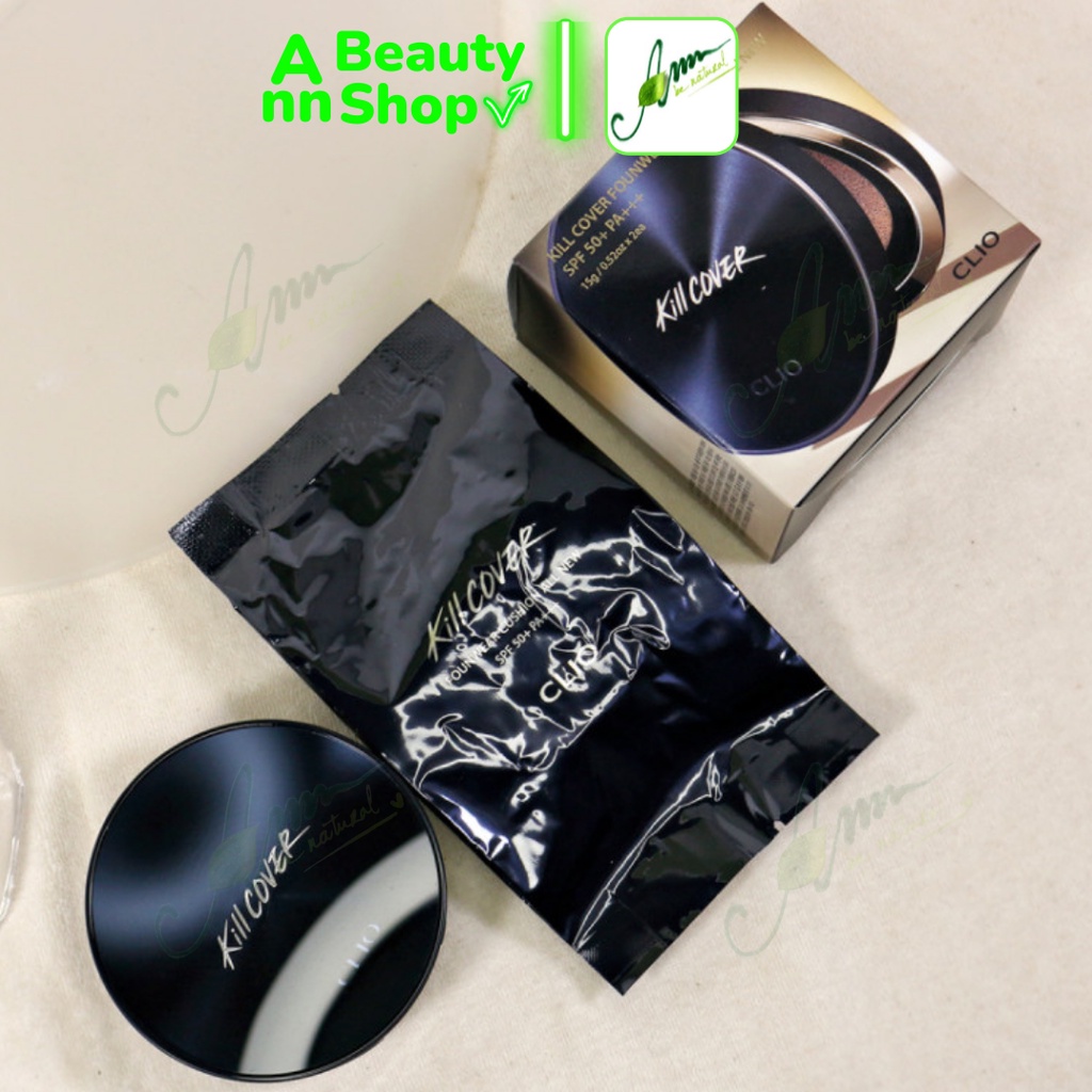 Phấn Nước Clio Kill Cover Founwear Cushion All New SPF50+ PA+++ (1 hộp + 1 lõi) | BigBuy360 - bigbuy360.vn