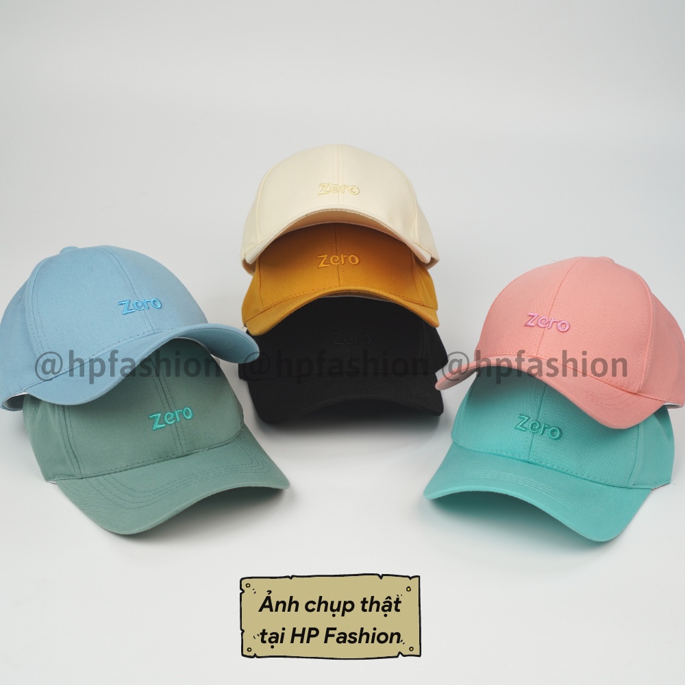 Mũ lưỡi trai ❤️  Nón kết thêu hình chữ ZERO chất kaki cao cấp form unisex nam nữ N47