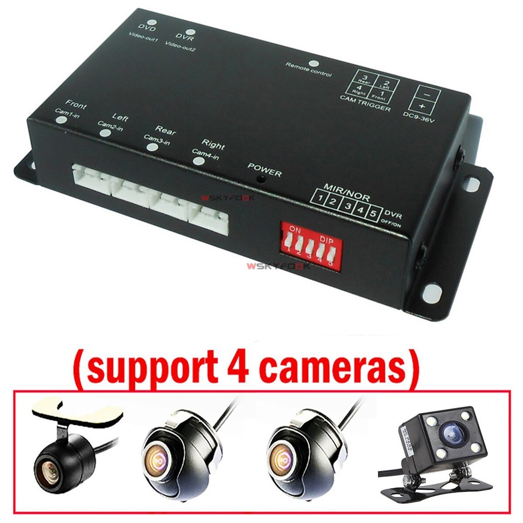 Bộ chia 4 màn hình camera cho ô tô | BigBuy360 - bigbuy360.vn