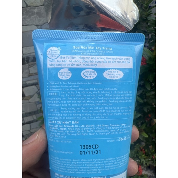Sữa Rửa Mặt Tẩy Trang 2 Tác Dụng Senka All Clear Double