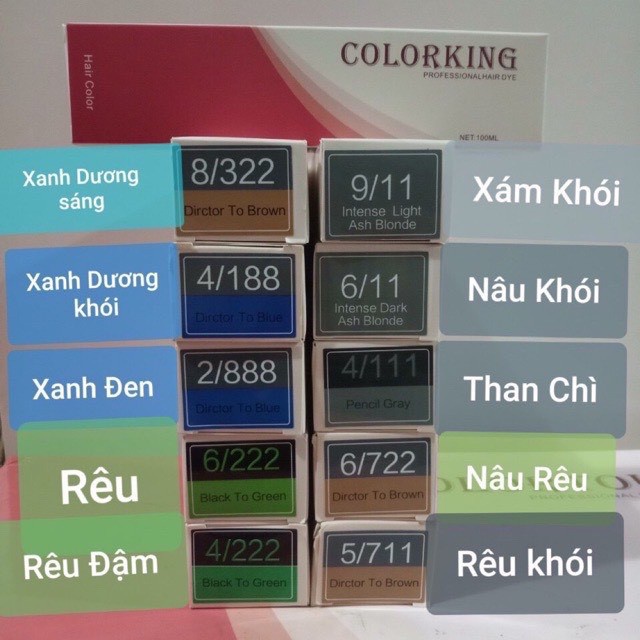 THUỐC NHUỘM TÓC nâU MOCHA NÊN TỪ NỀN ĐEN TỰ NHIÊN_ MAGIC COLOR CAITU-COLORKING