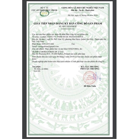 Chela Gold DHA - Bổ sung Axit Folic và DHA từ dầu cá cho bà bầu - giúp não bộ thai nhi phát triển tốt - Hộp 30 viên