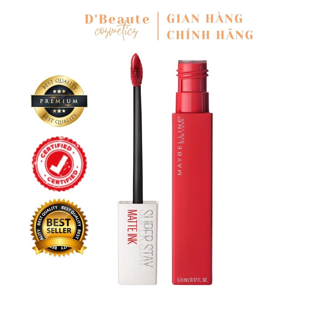 Son Kem Lì 16h Lâu Trôi Maybelline New York Super Stay Matte Ink City Edition Lipstick 5ml - Mỹ Chính Hãng