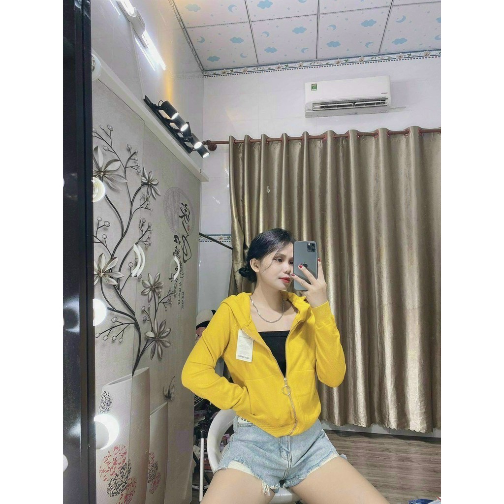 ÁO khoát len khóa kéo tròn hàng Quảng Châu siêu đẹp CH045