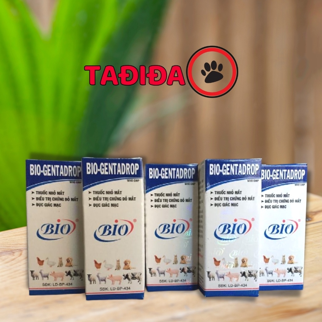 Chai Nước Nhỏ Mắt Bio-Gentadrop 10ml Cho Thú Cưng Chó Mèo , Dung dịch vệ sinh mắt Thú cưng - Tadida Pet