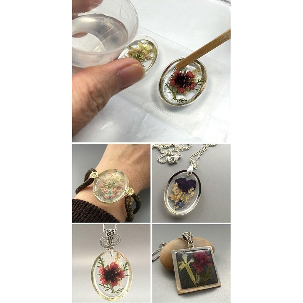 Keo Resin AB làm đồ handmade, Khử Bọt, Bền, Trong Suốt, Cứng