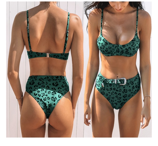 [BKN618] &lt;ÂU&gt; SET BIKINI BEO XANH KÈM BELT (CÓ GỌNG) (CẠP CAO)