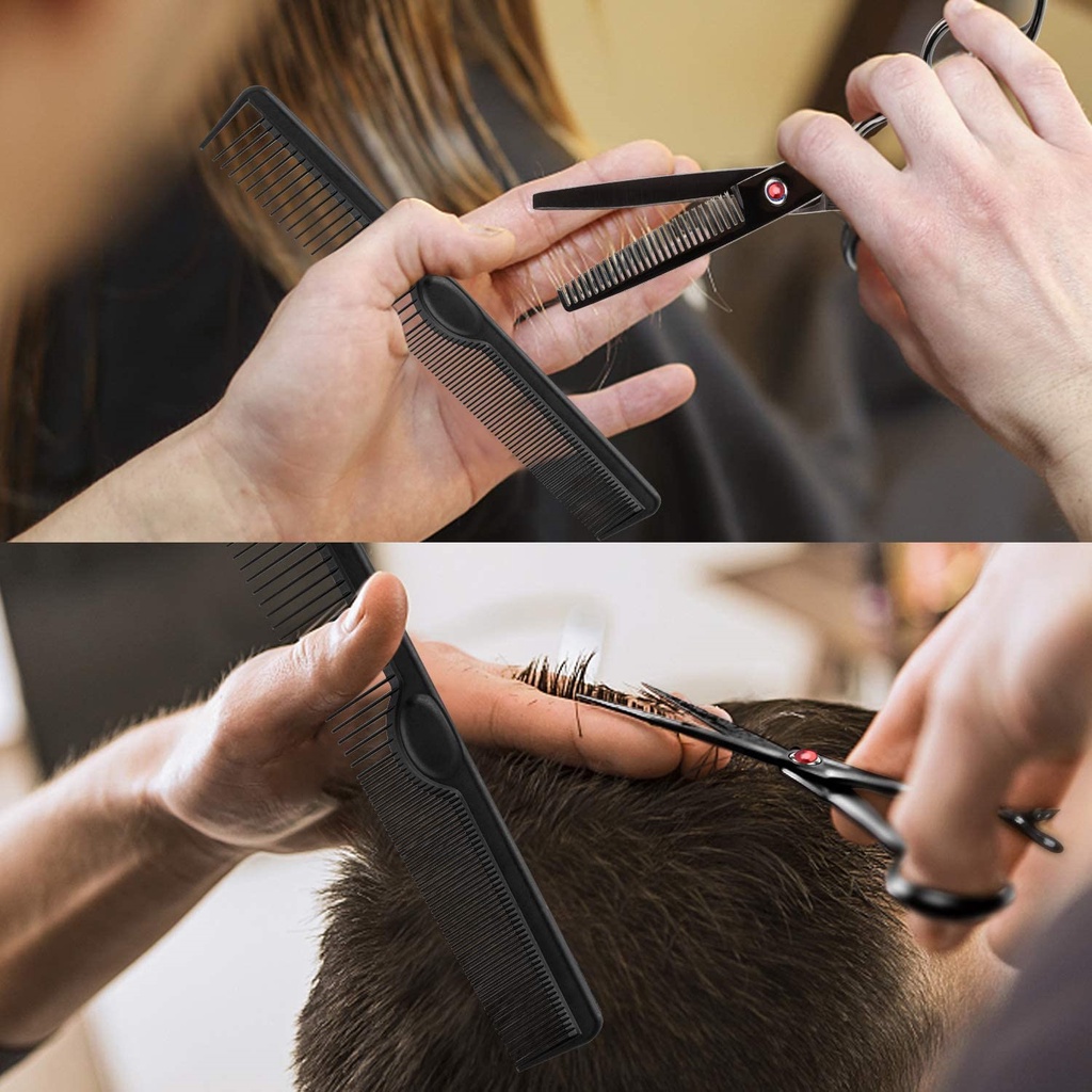 7.5 inch Kéo cắt tóc chuyên nghiệp màu đen. Bộ kéo cắt làm tóc bằng thép không gỉ.