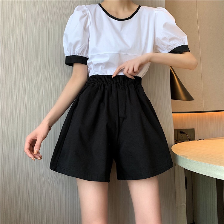 Quần Short Lưng Cao Phong Cách Hàn Quốc Cho Nữ