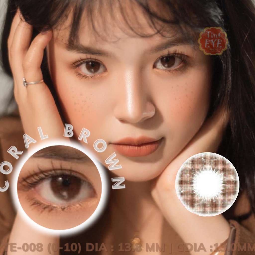 [Tặng Combo 175k] Kính Áp Tròng Tinteye Lens Nâu trầm siêu tự nhiên TE - 008