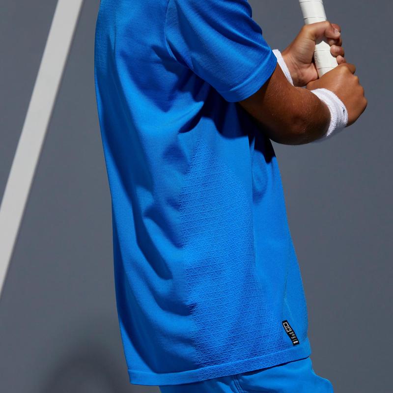 Áo thun chơi tennis Decathlon ARTENGO 900 cho bé trai - Xanh dương size 6 Tuổi